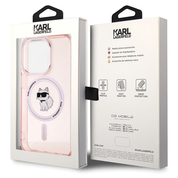 Karl Lagerfeld KLHMP15XHFCCNOP Apple iPhone 15 Pro Max hardcase IML Choupette MagSafe pink