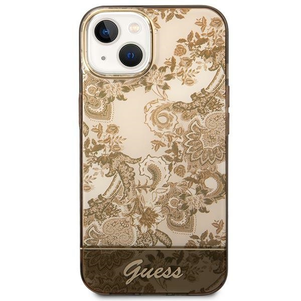 Guess GUHCP14MHGPLHC Apple iPhone 14 Plus ochre hardcase Porcelain Collection