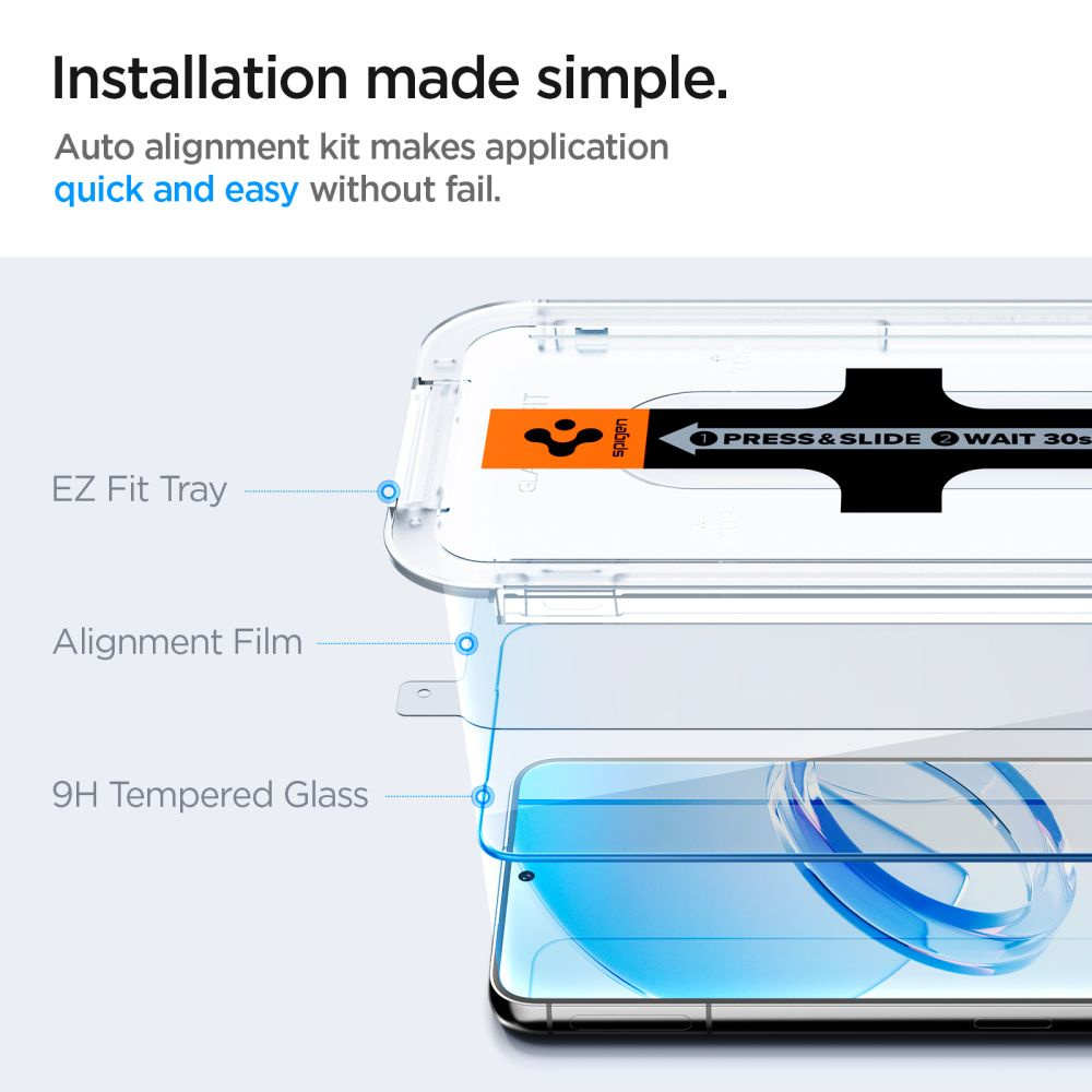 Spigen GLAS.tR ez Fit Samsung Galaxy S23 Clear [2 PACK]