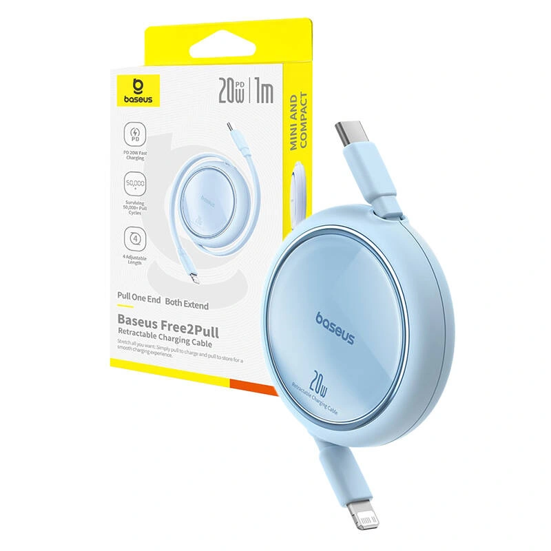 Baseus Free2Pull USB-C / Lightning cable 20W 1m (blue)