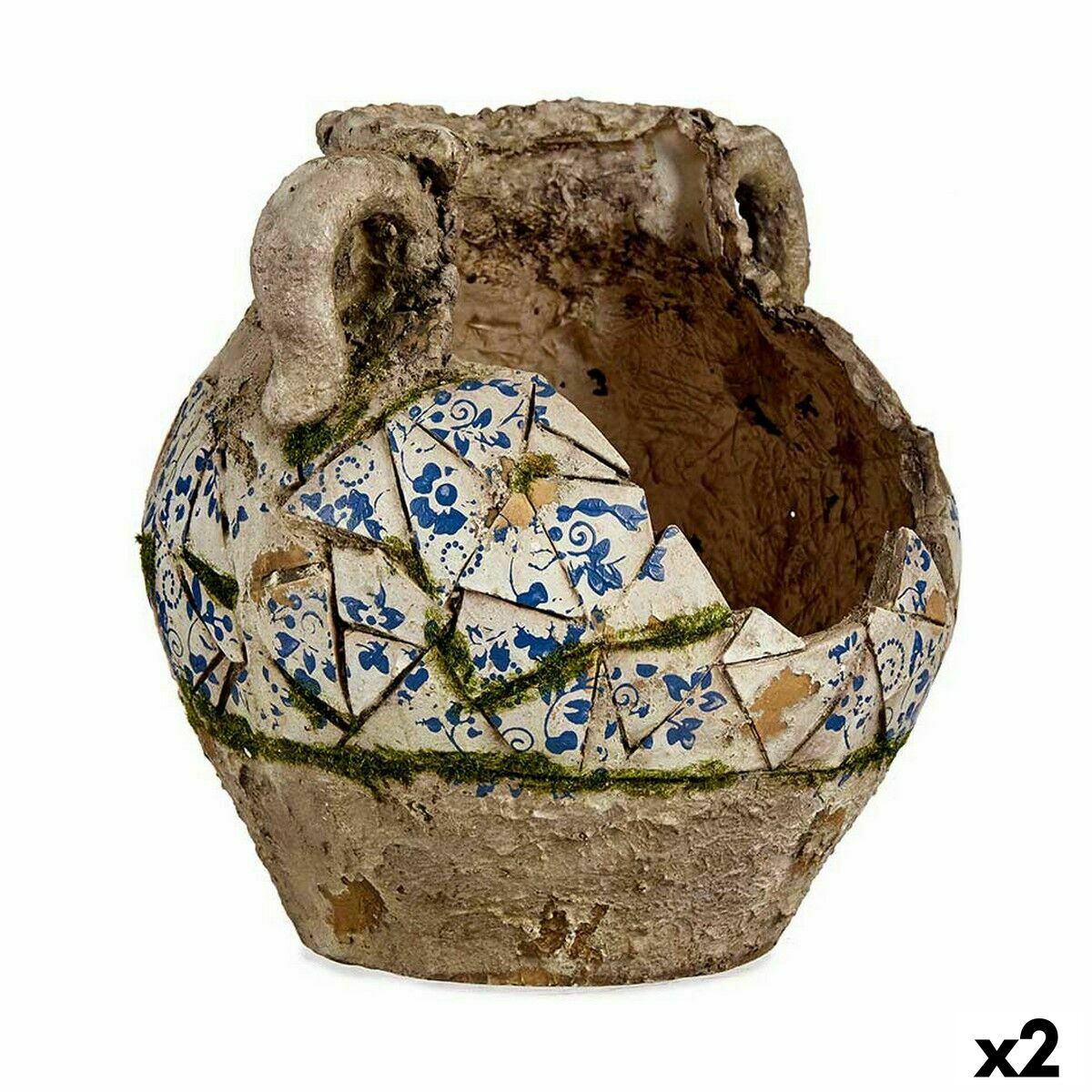 Decorative Garden Figure Vase Polyresin 28,5 x 28 x 28,5 cm (2 Units)