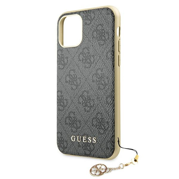 Guess GUHCN61GF4GGR Apple iPhone 11 grey hard case 4G Charms Collection
