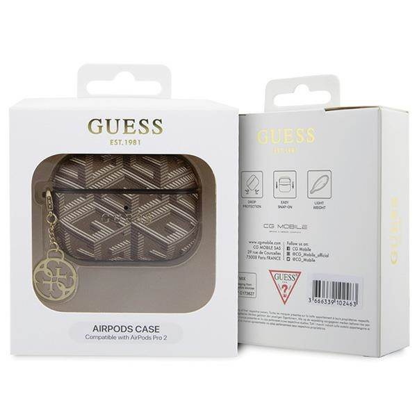Guess GUAP2PGCE4CW AirPods Pro 2 cover GCube Charm brown
