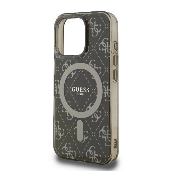 Guess GUHMP16LH4DTEW Apple iPhone 16 Pro hardcase IML 4G Background MagSafe brown