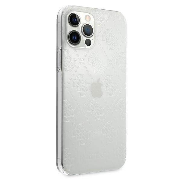 Guess GUHCP12M3D4GTR Apple iPhone 12/12 Pro transparent hardcase 4G 3D Pattern Collection