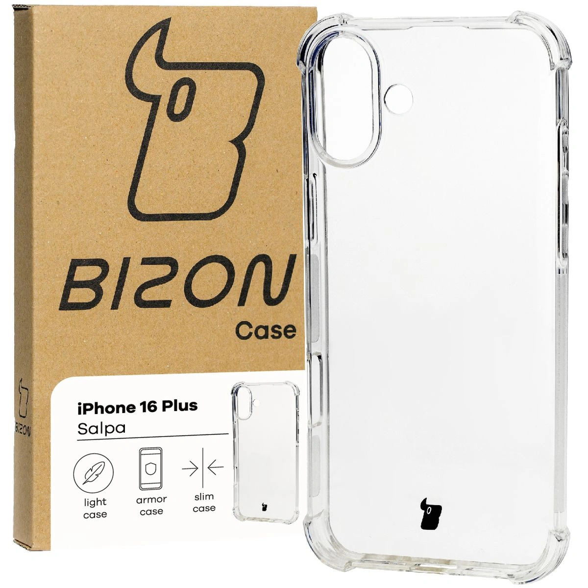Bizon Case Salpa Apple iPhone 16 Plus clear
