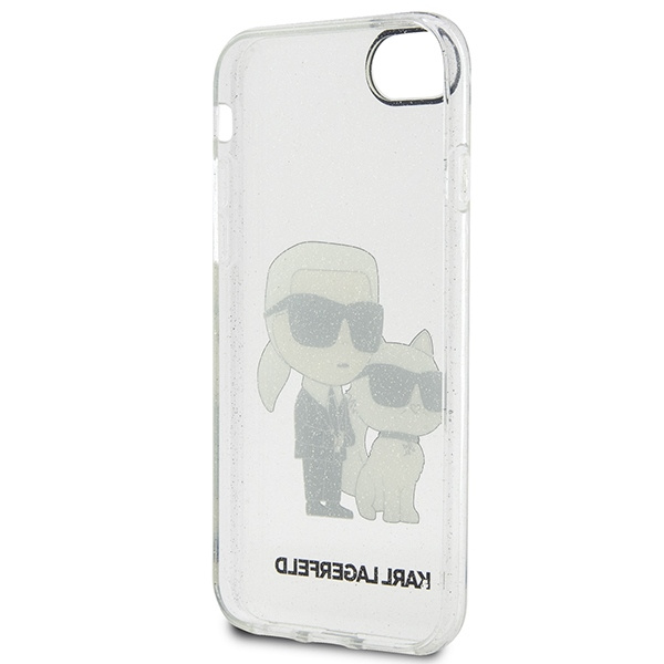 Karl Lagerfeld KLHCI8HNKCTGT Apple iPhone SE 2022/SE 2020/8/7 transparent hardcase Gliter Karl&Choupette