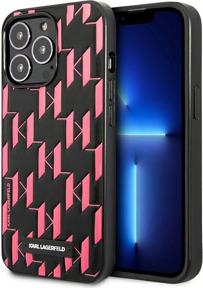 Karl Lagerfeld KLHCP13LMNMP1P Apple iPhone 13 Pro hardcase pink Monogram Plaque
