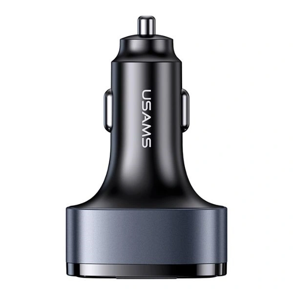 USAMS C42 USB-A, 2xUSB-C 100W Fast Charge car charger black