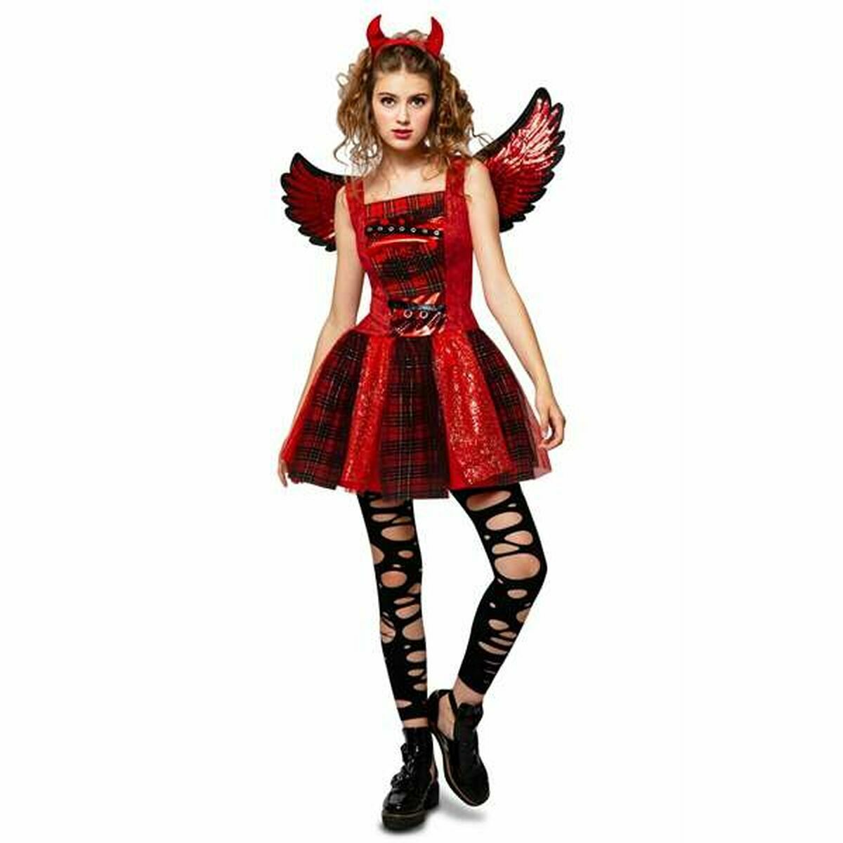 Costume for Adults My Other Me She-Devil Intense Ruby Red (3 Pieces)