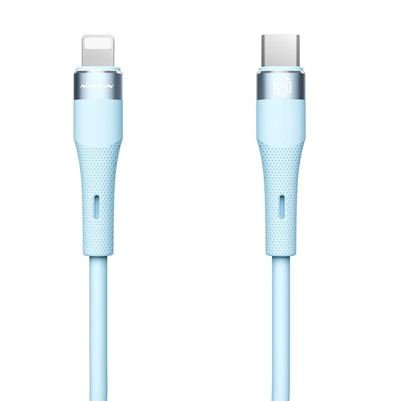 Nillkin Data Cable Flowspeed Silicon USB-C / Lightning PD 27W blue