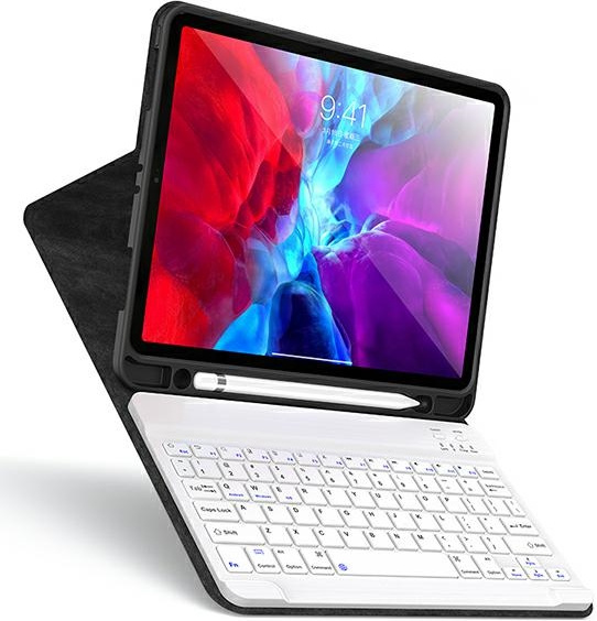 USAMS Winro Keyboard Apple iPad 10.2 2019/2020 (7, 8 gen) purple cover-white keyboard IP1027YR03
