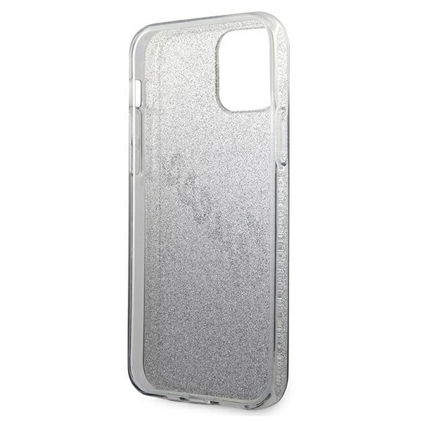 Guess GUHCP12MPCUGLSBK Apple iPhone 12/12 Pro black hardcase Glitter Gradient Script