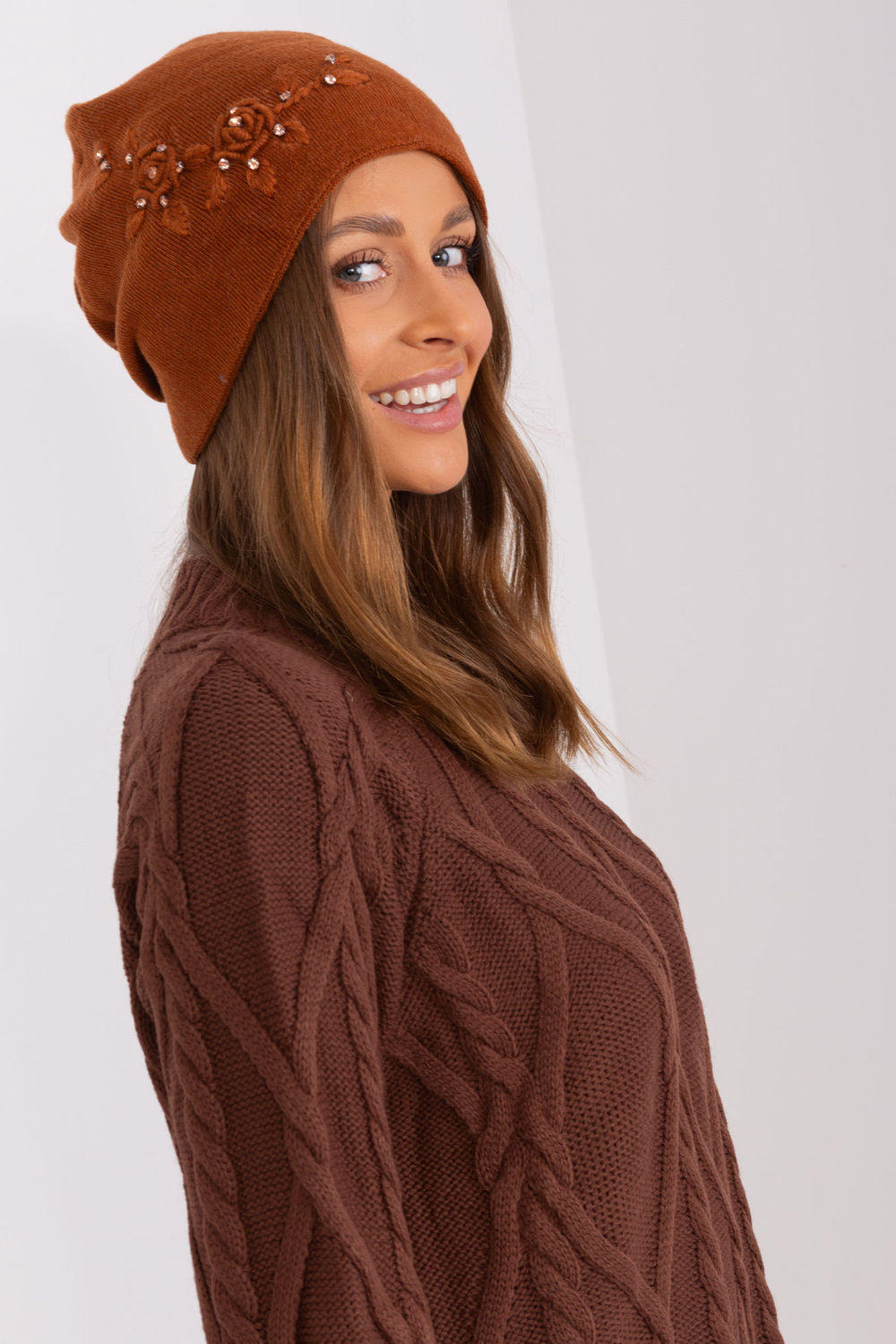   Czapka Model AT-CZ-2329.76 Light Brown - AT  brown