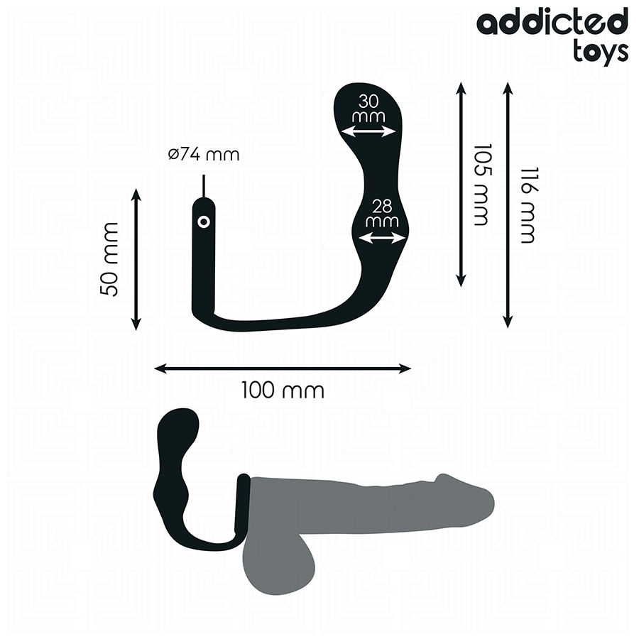 ADDICTED TOYS - ANAL PLUG WITH RING SILICONE MODEL 3