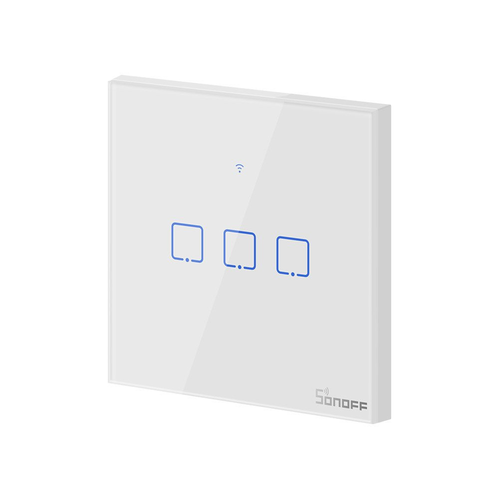 Touch light switch WiFi Sonoff T0 EU TX (3-channel) white