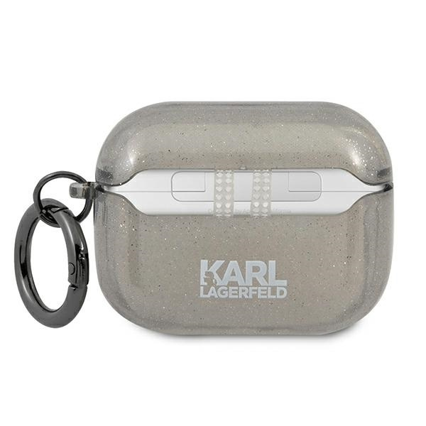 Karl Lagerfeld KLAPUKHGK Apple AirPods Pro cover black Glitter Karl`s Head