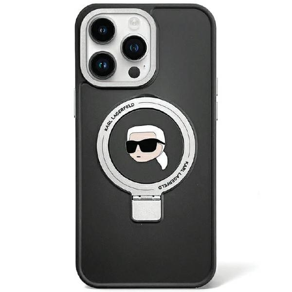 Karl Lagerfeld KLHMP15LHMRSKHK Apple iPhone 15 Pro hardcase Ring Stand Karl Head MagSafe black