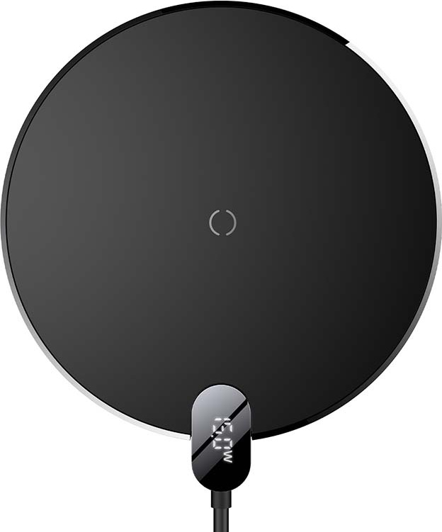 Inductive wireless charger Baseus Digital LED 15W (black)