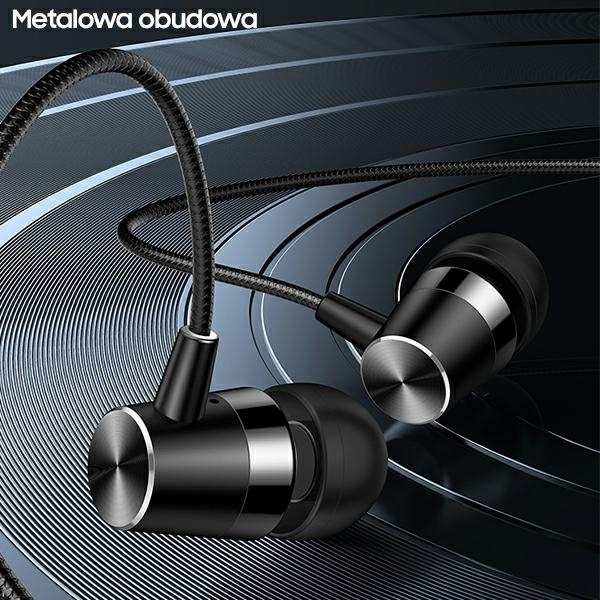 USAMS Earphones EP-42 3,5 mm black SJ475HS01-1