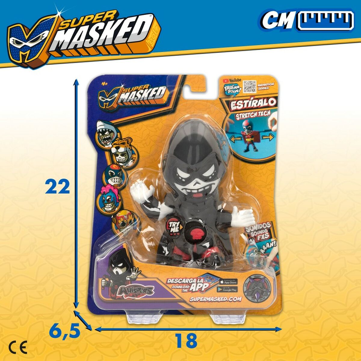 Collectable Figures Eolo Super Masked Whisper Elastic 11,5 x 15,5 x 6,5 cm (12 Units)
