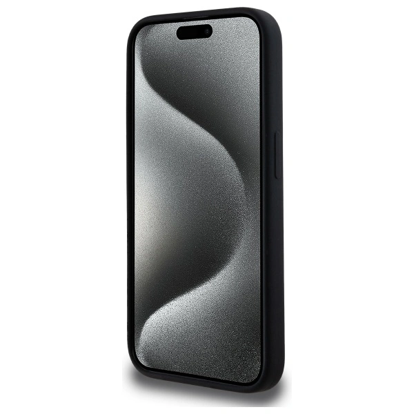 Karl Lagerfeld KLHMP15LSKHPPLK Apple iPhone 15 Pro hardcase Silicone Karl Head Print MagSafe black