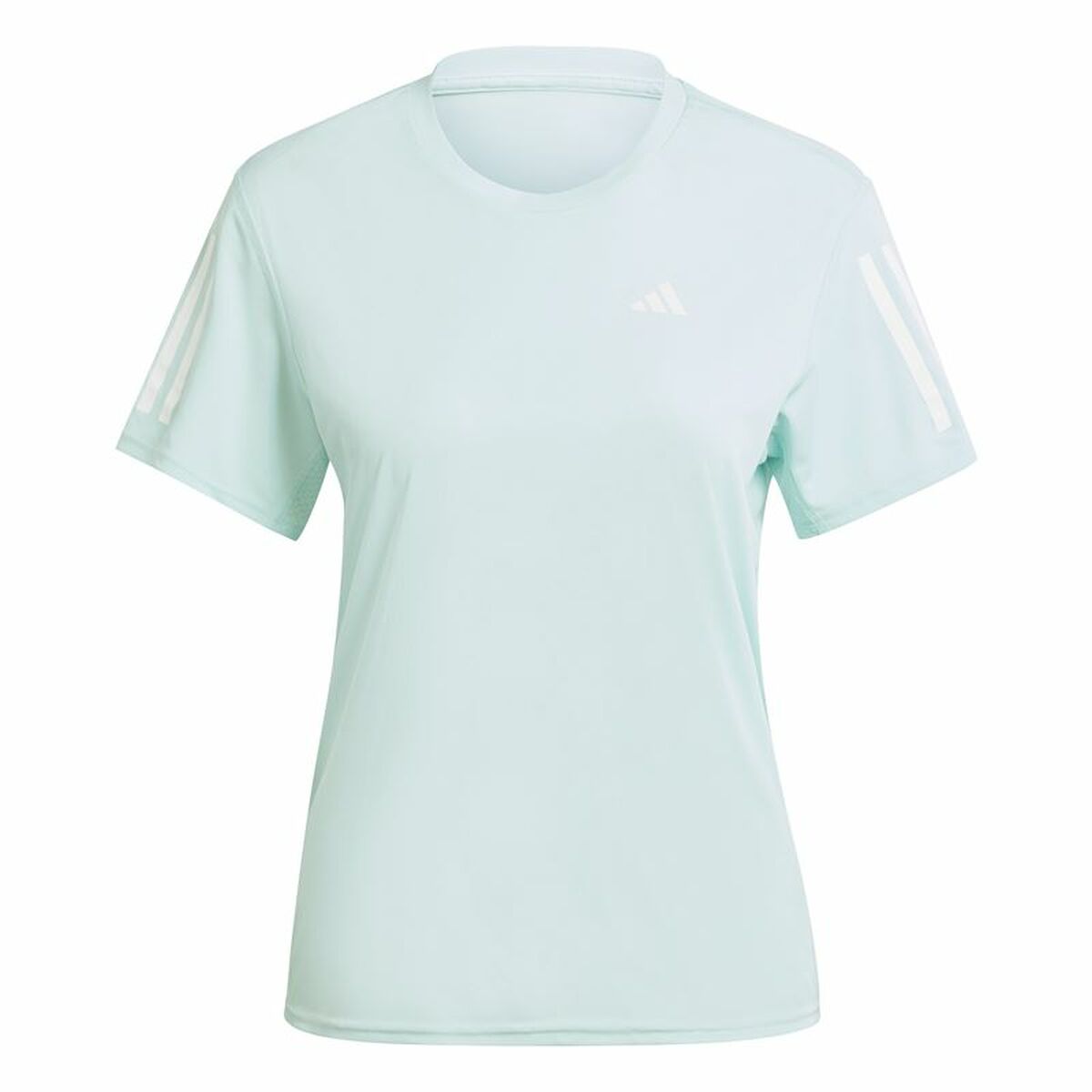 Women’s Short Sleeve T-Shirt Adidas Own The Run Aquamarine