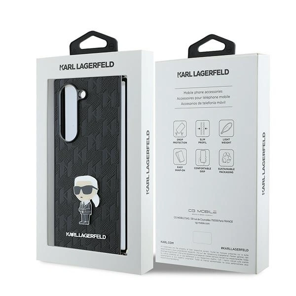 Case Karl Lagerfeld KLHCZFD6SAPKINPKK Samsung Galaxy Z Fold6 Saffiano Ikonik Pin black