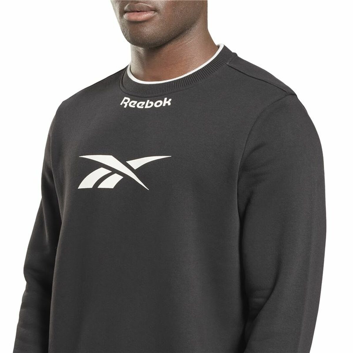 Men’s Hoodie Reebok RI Arch Logo Vector White Black