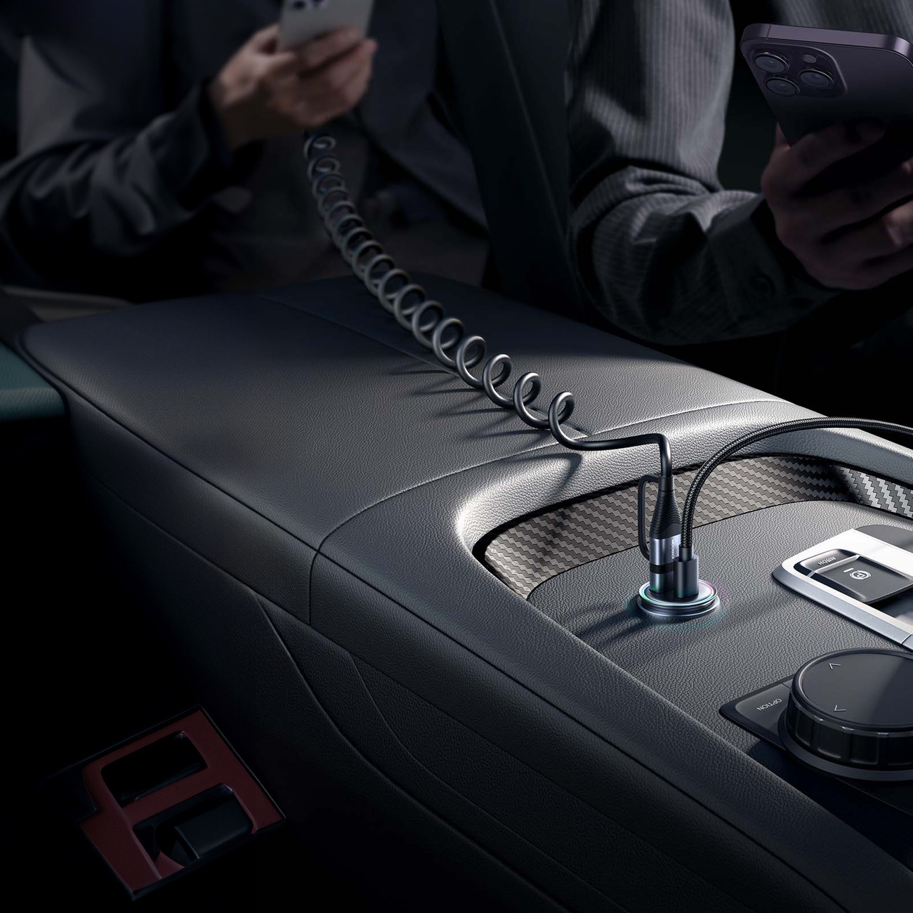 Joyroom JR-CCN04 car charger 60W USB-A, USB-C black