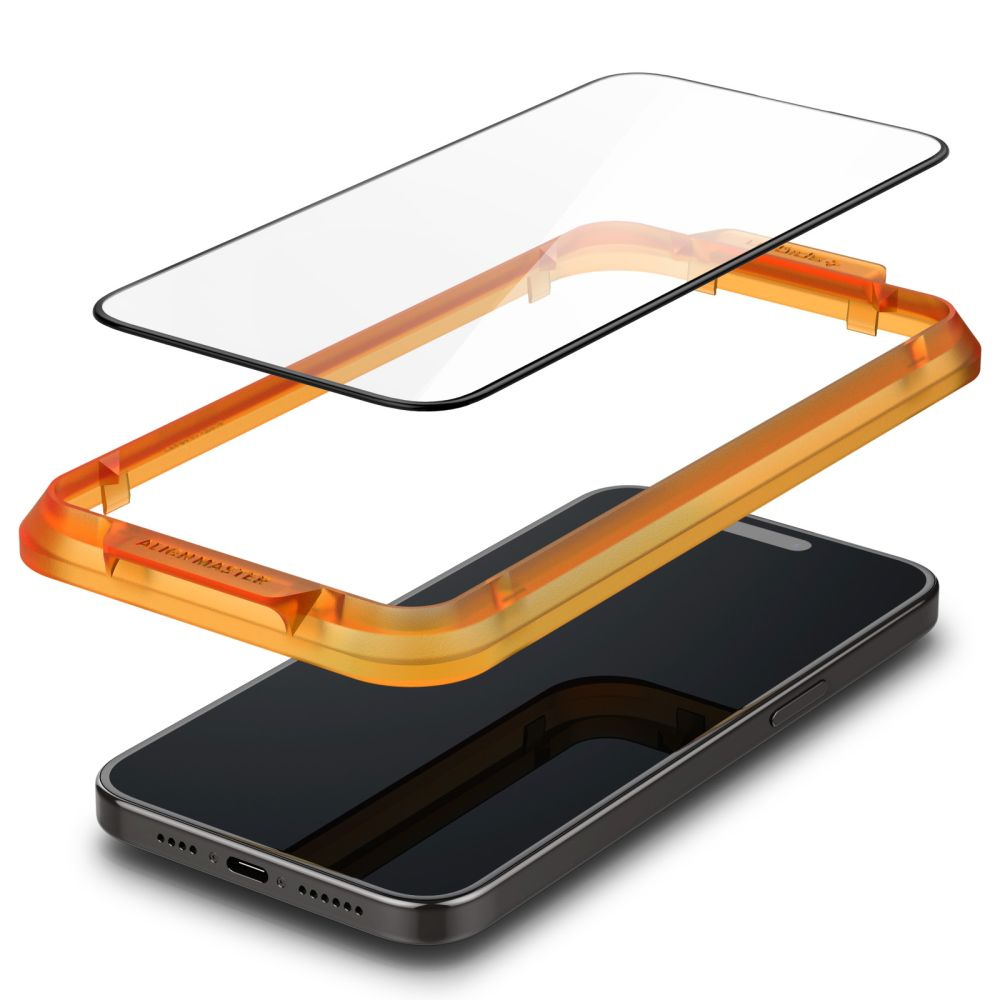 Spigen GLAS.tR AlignMaster FC Apple iPhone 15 Plus Black [2 PACK]