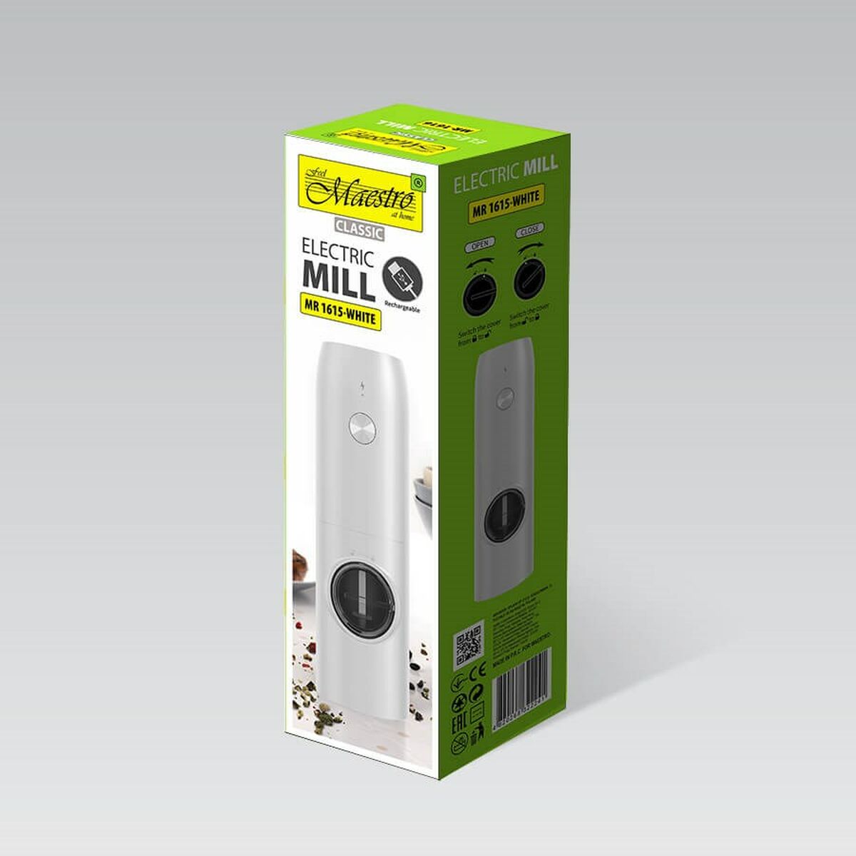 Spice Grinder Feel Maestro MR-1615-WHITE White