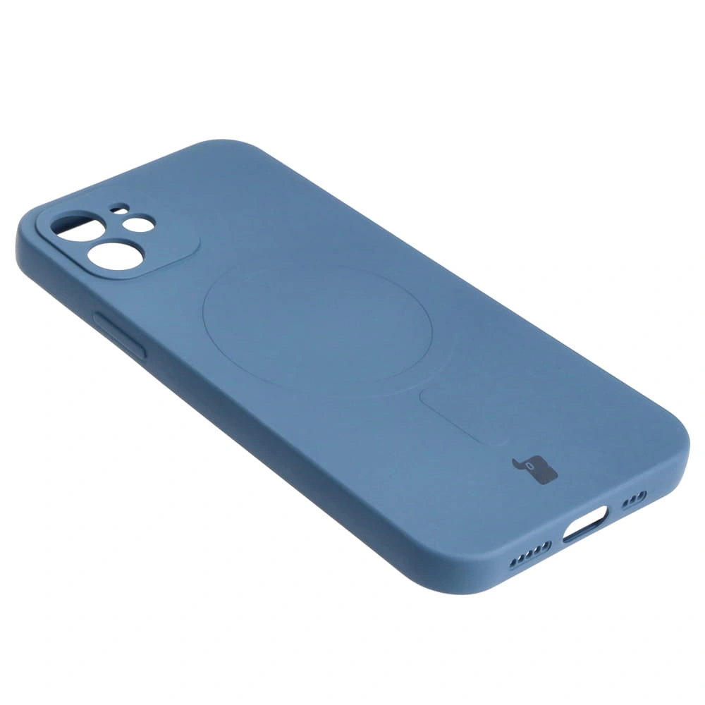 Bizon Case Silicone Magnetic Apple iPhone 12 navy blue