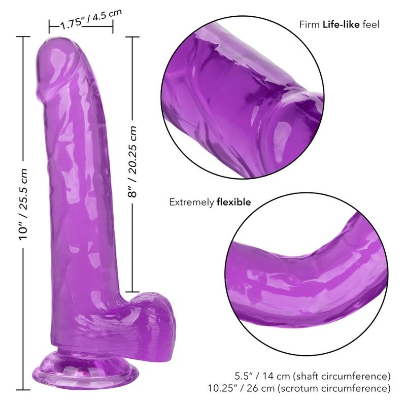 CALEX SIZE QUEEN DILDO - PURPLE 20.3 CM