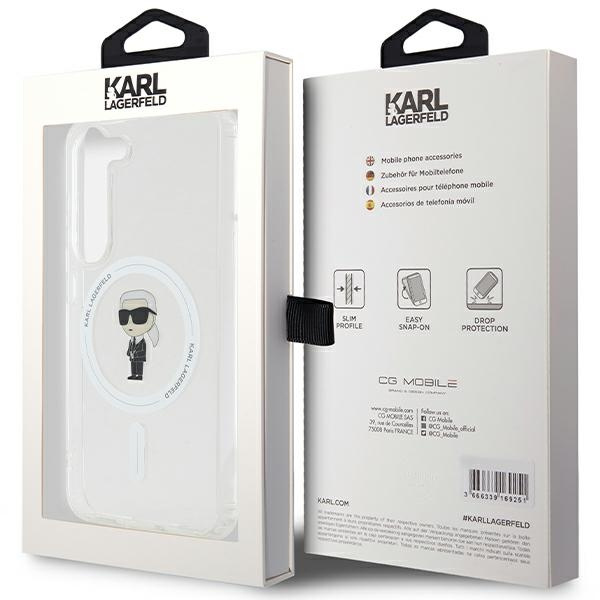 Karl Lagerfeld KLHMS23SHFCKNOT Samsung Galaxy S23 hardcase IML Ikonik MagSafe transparent