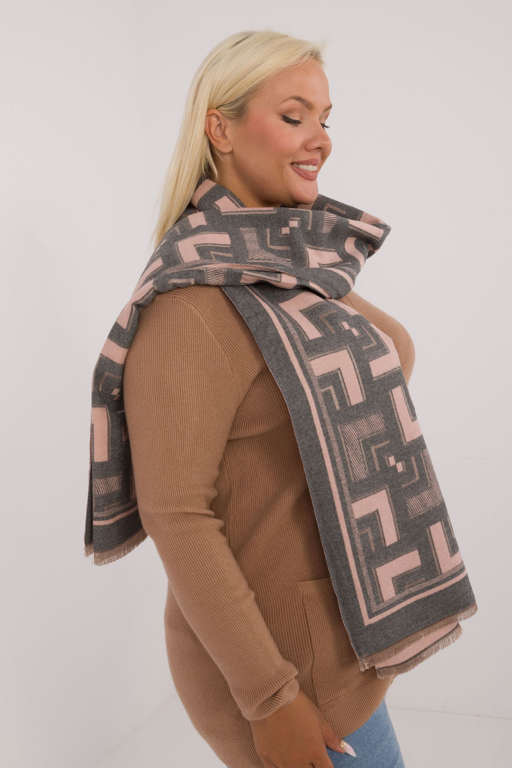  Shawl model 200540 AT  grey