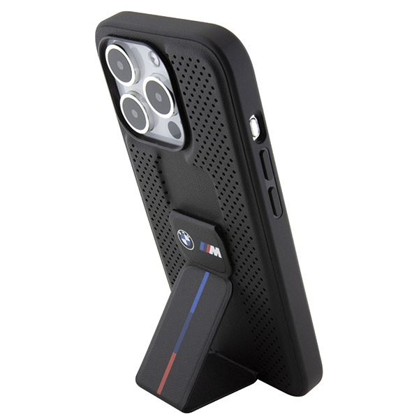 BMW BMHCP15LGSPPRK Apple iPhone 15 Pro hardcase Grip Stand Smooth & Perforated black