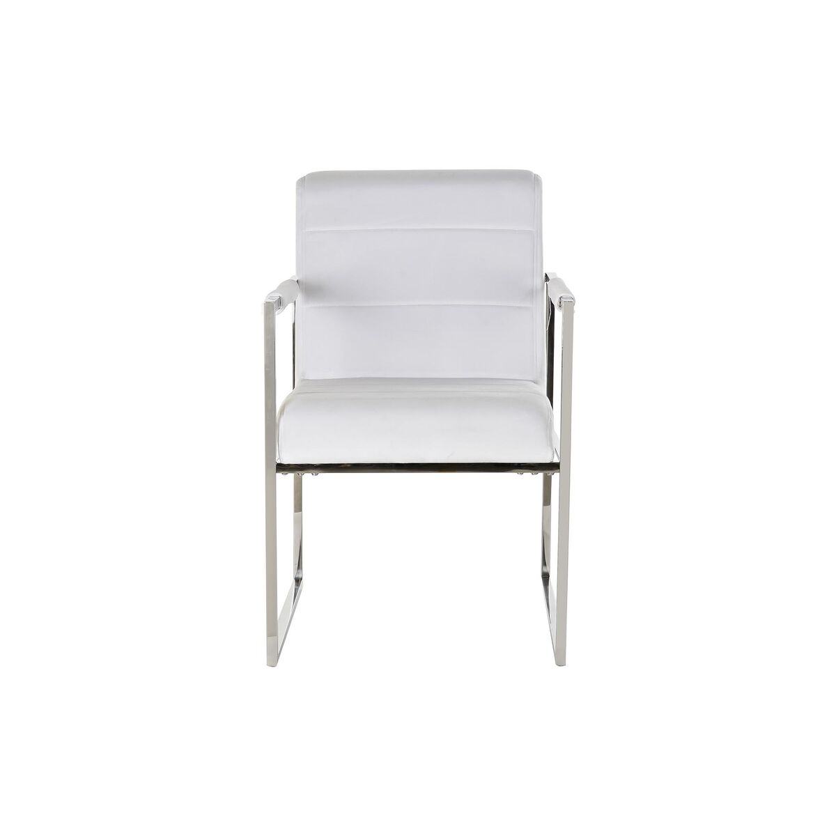 Chair DKD Home Decor Polyester Steel White (56 x 68 x 92 cm)