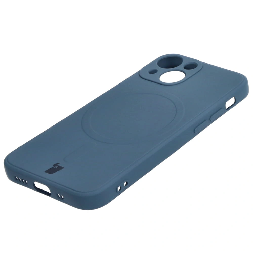 Bizon Case Silicone MagSafe Sq Apple iPhone 13 Mini navy blue