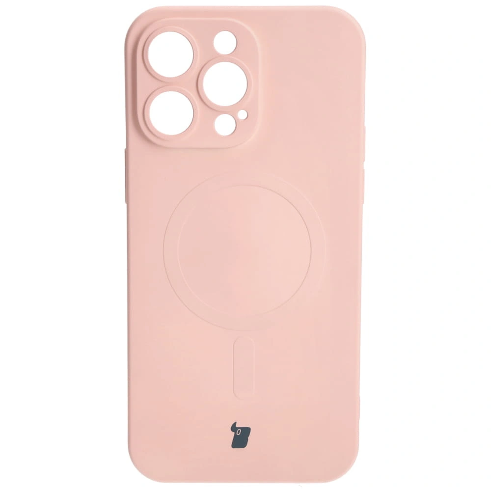 Bizon Case Silicone Magnetic Apple iPhone 14 Pro Max light pink