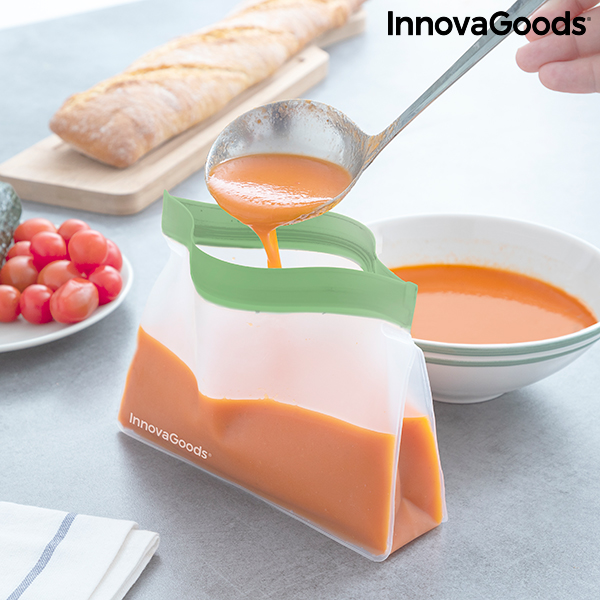 Set of Reusable Hermetically-sealed Bags Zags InnovaGoods 6 Pieces Set of Reusable Hermetically-sealed Bags Zags InnovaGoods 6 Pieces