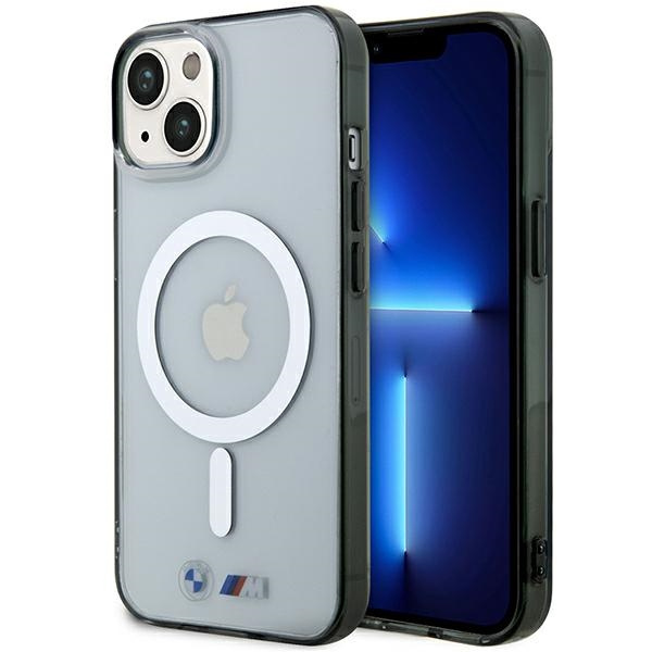 BMW BMHMP14MHCRS Apple iPhone 14 Plus transparent hardcase Silver Ring MagSafe