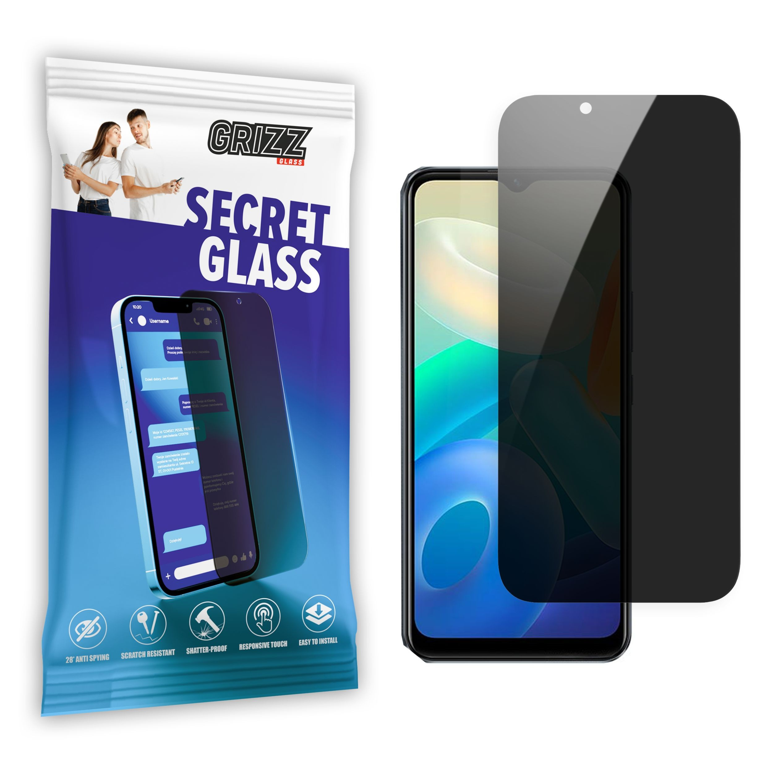 GrizzGlass SecretGlass Vivo Y02s