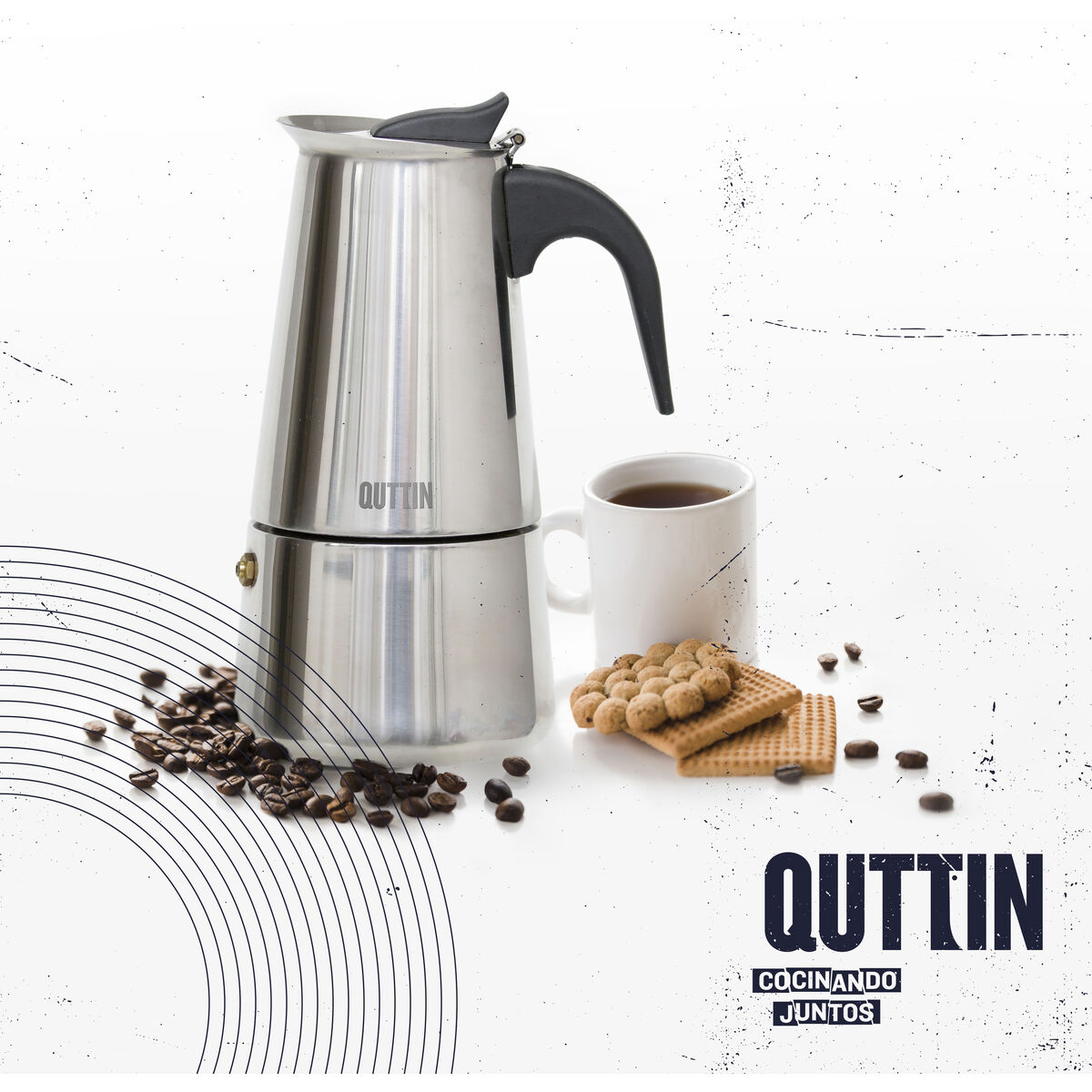 Italian Coffee Pot Quttin 6 Cups (6 Units)
