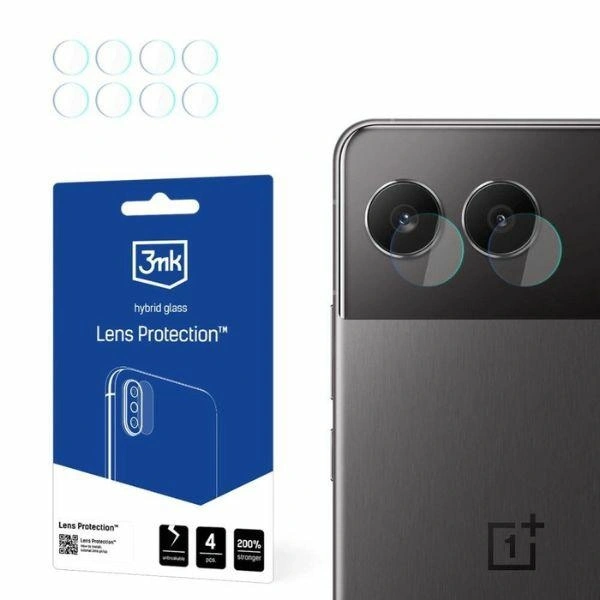 Hybrid glass for camera lens 3MK Lens Protect OnePlus Nord 4 [4 PACK]