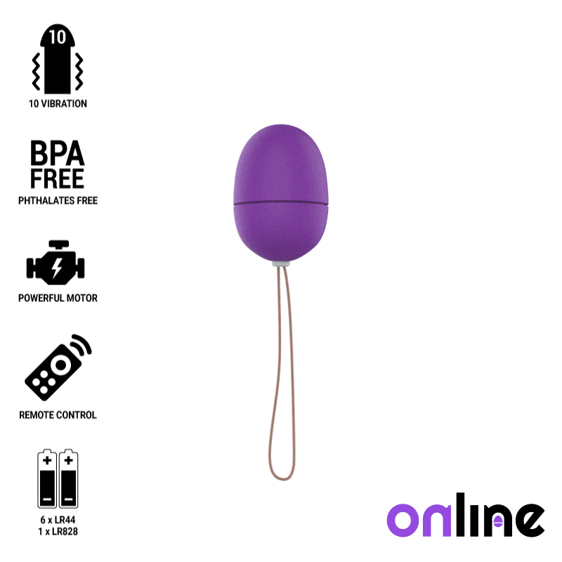 ONLINE- REMOTE CONTROL VIBRATING EGG S LILAC
