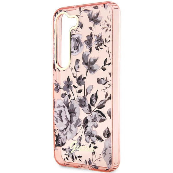 Guess GUHCS23MHCFWSP Samsung Galaxy S23+ Plus pink hardcase Flower Collection