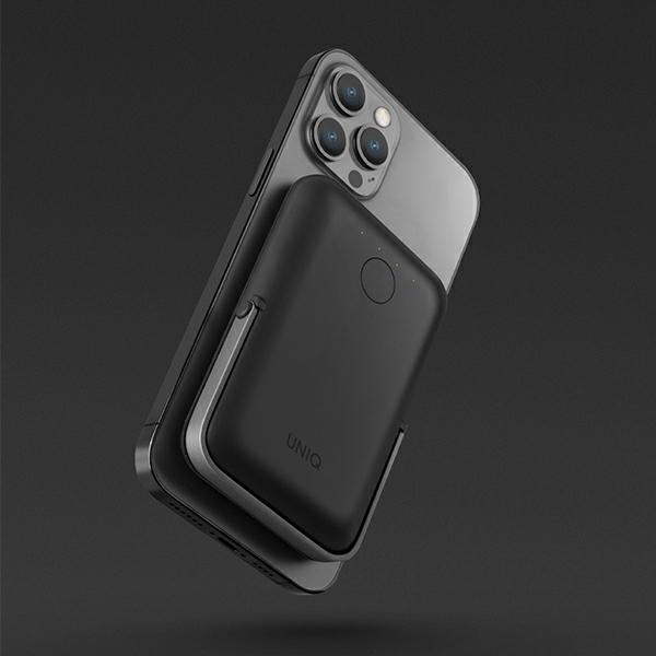 Powerbank UNIQ Hoveo 5000mAh USB-C 20W PD Fast charge Wireless Magnetic charcoal grey