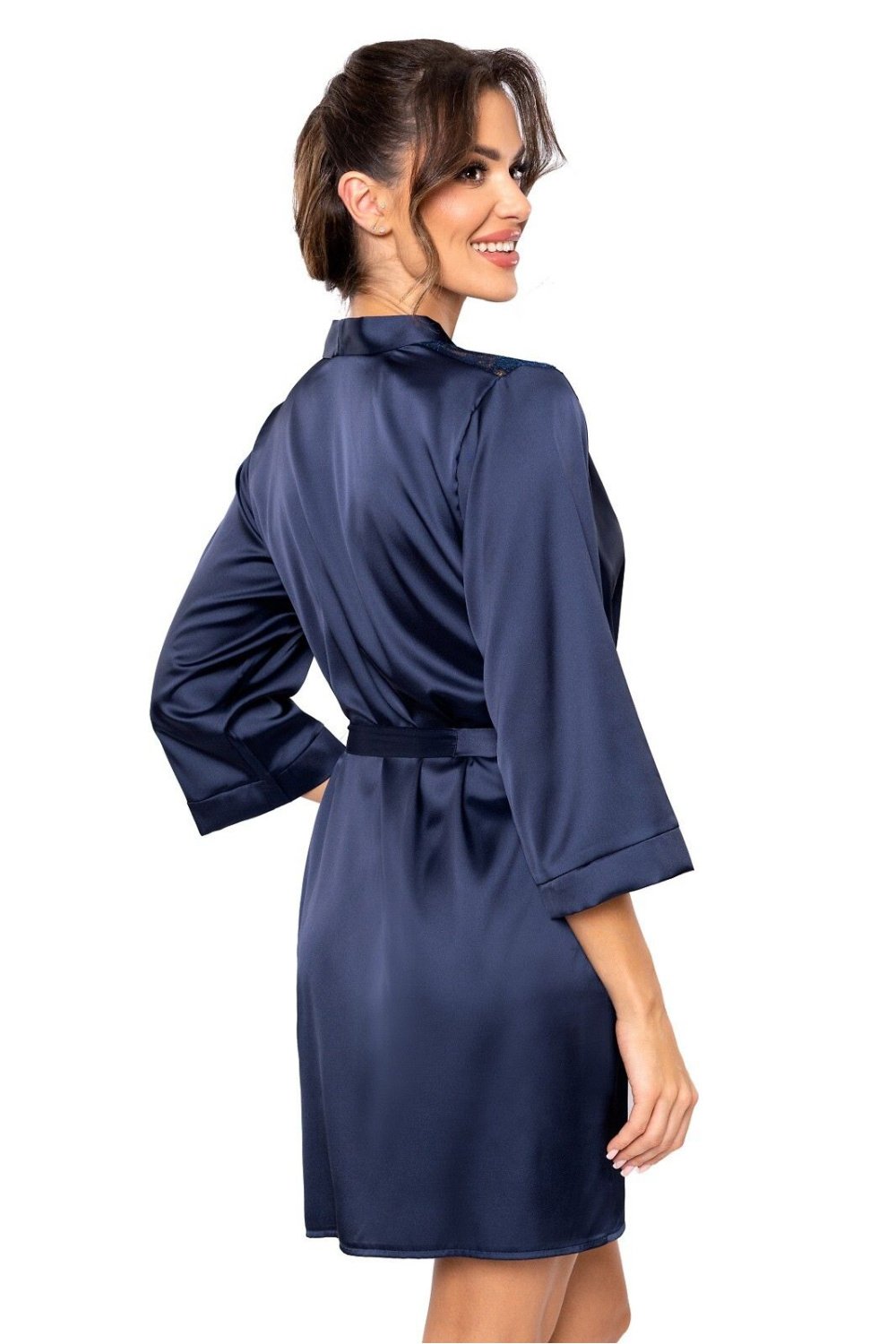  Bathrobe model 204924 Donna  navy blue