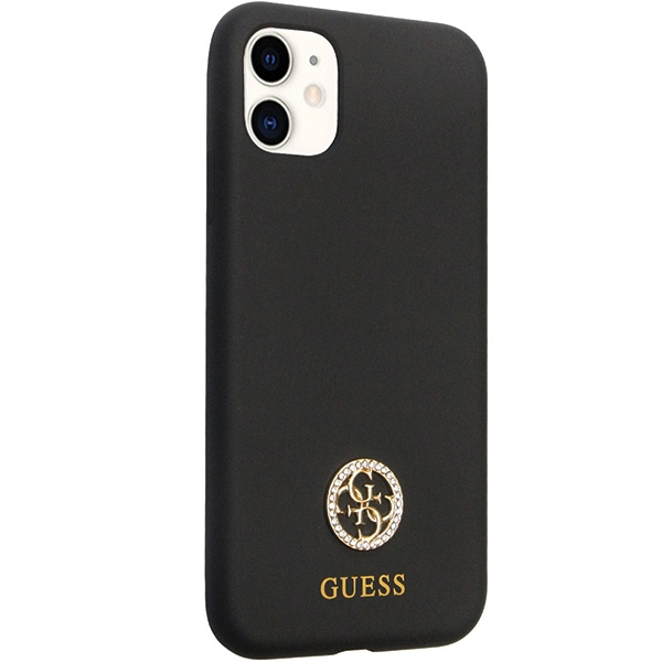 Guess GUHCN614DGPK Apple iPhone 11/XR hardcase Silicone Logo Strass 4G black